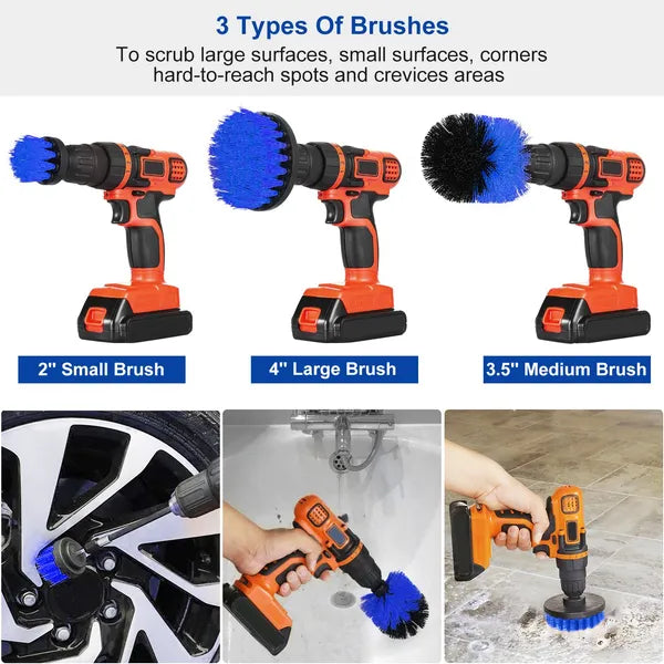Effortless Scrub Drill Brush Set (3-Piece)