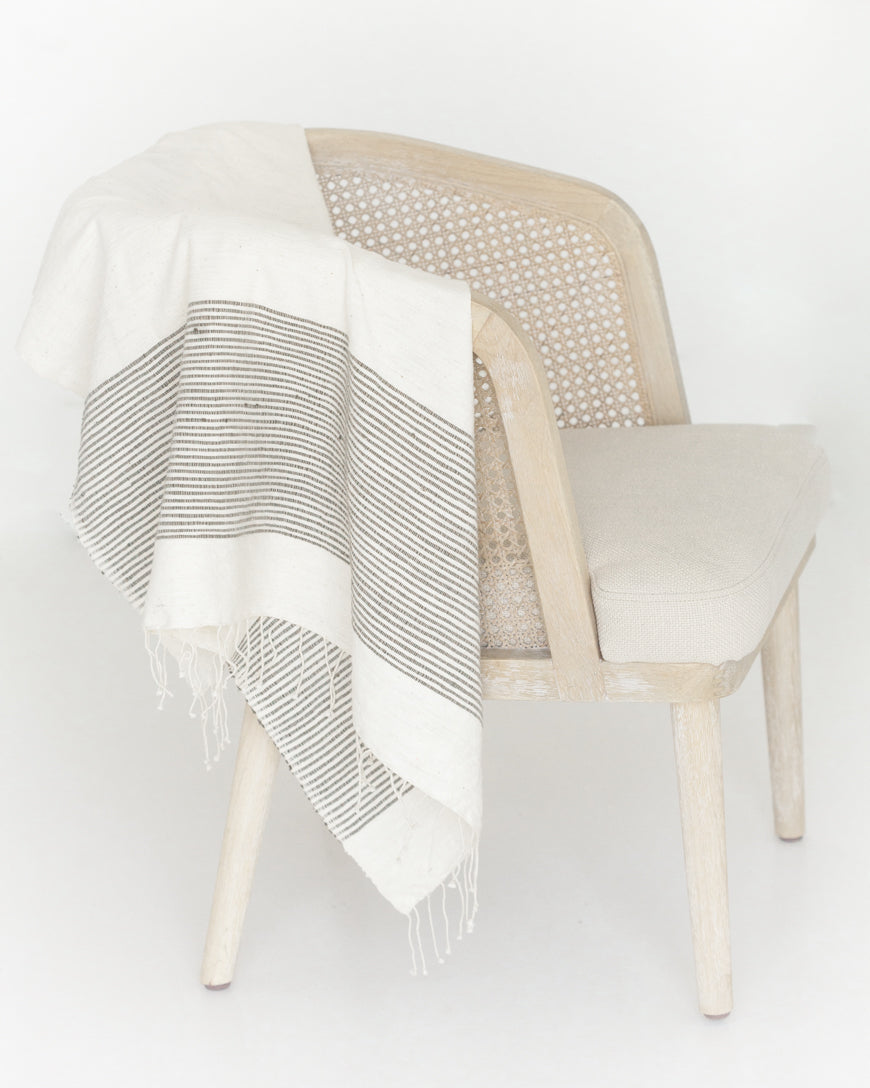The Noa Hand-Woven Ribbed Cotton Throw