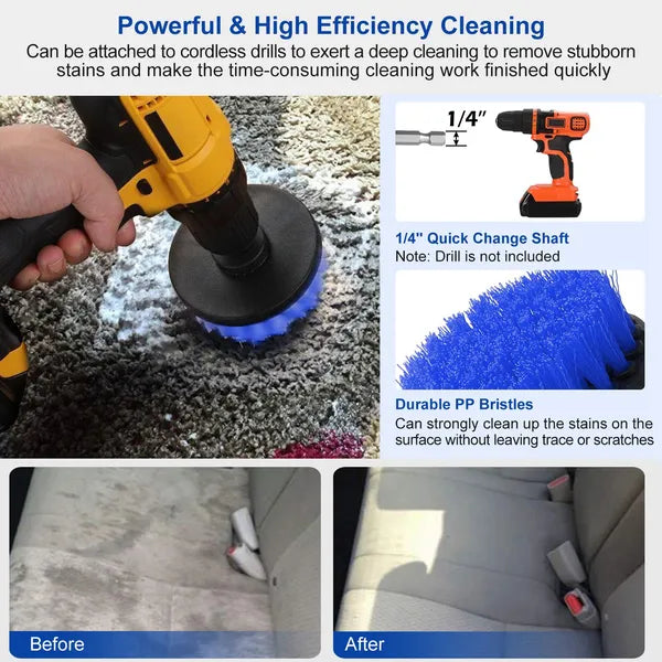 Effortless Scrub Drill Brush Set (3-Piece)
