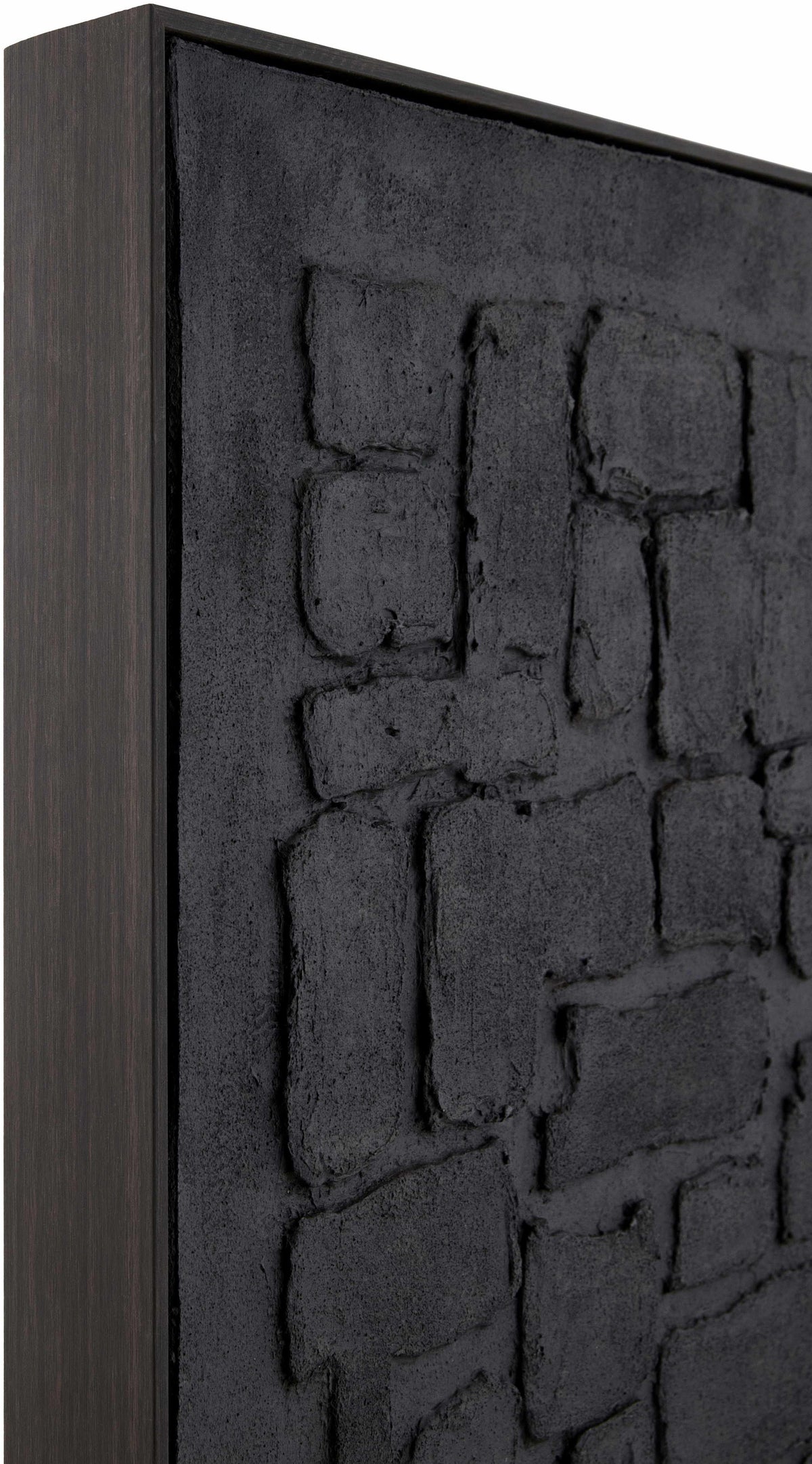 The Hoogeloon Textured Stone Canvas Wall Art, Black, 32 x 24 in