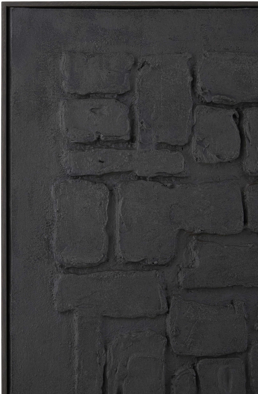 The Hoogeloon Textured Stone Canvas Wall Art, Black, 32 x 24 in