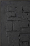 The Hoogeloon Textured Stone Canvas Wall Art, Black, 32 x 24 in