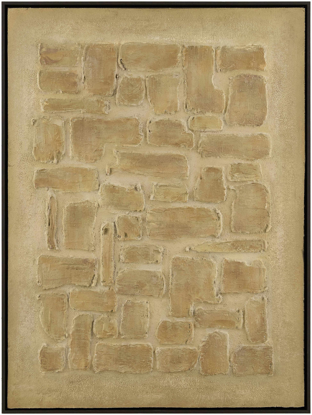 The Hoogeloon Textured Stone Canvas Wall Art, Tan, 32 x 24 in