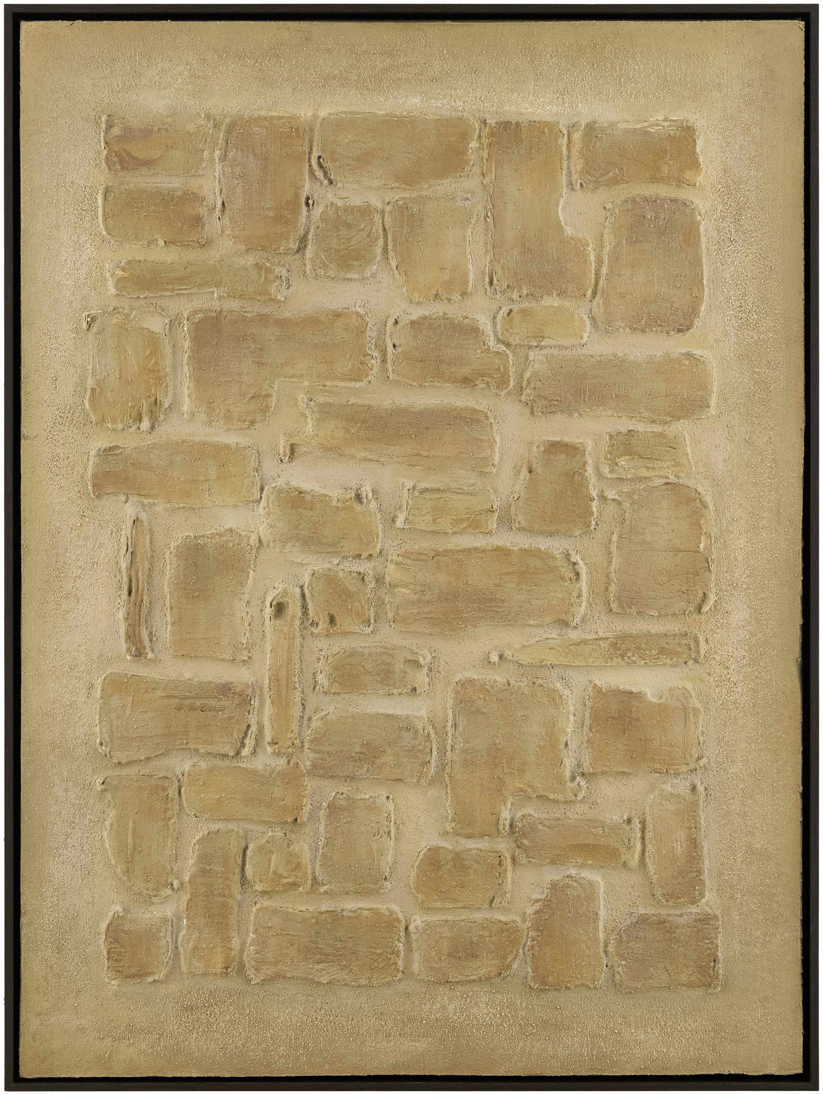 The Hoogeloon Textured Stone Canvas Wall Art, Tan, 32 x 24 in