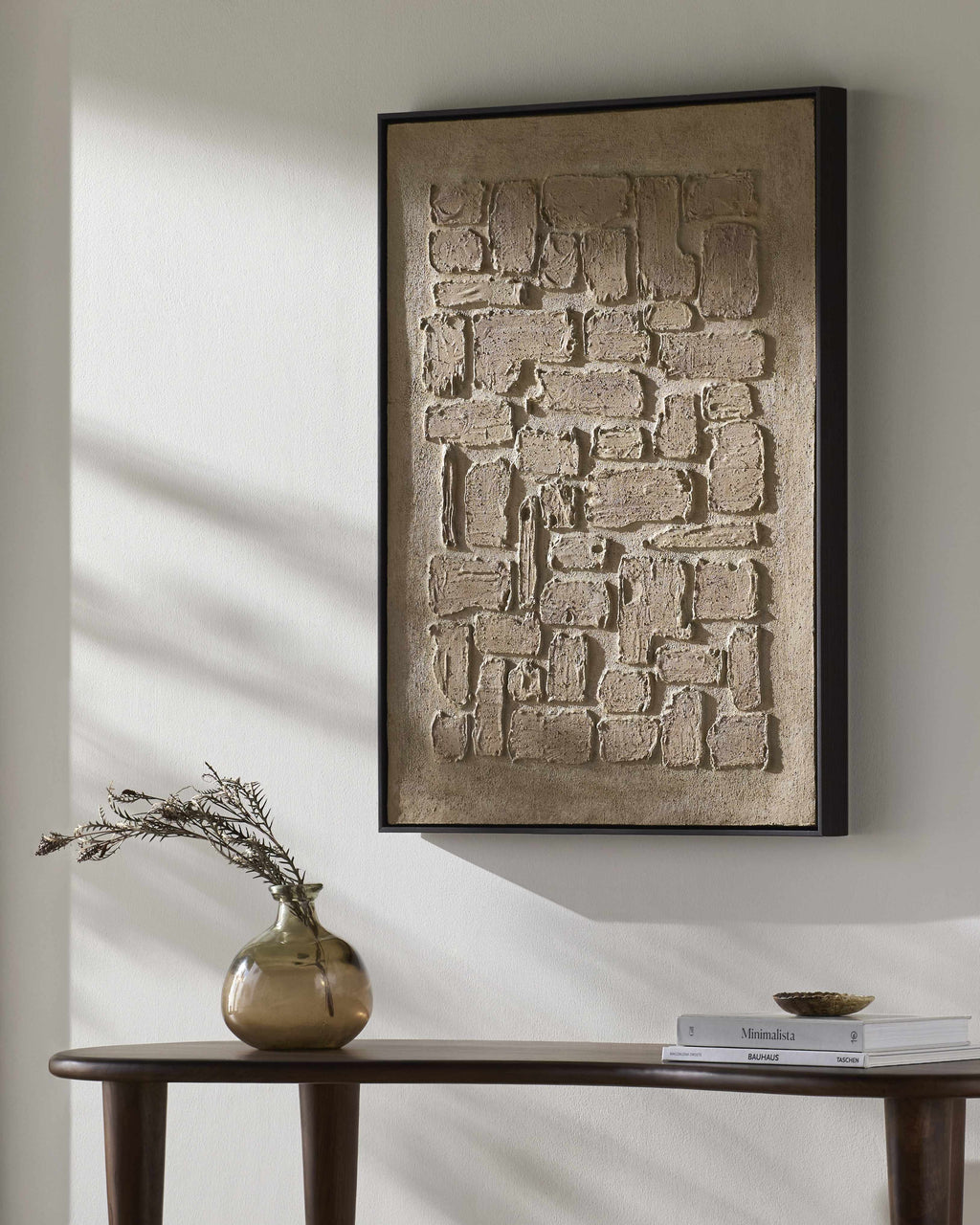 The Hoogeloon Textured Stone Canvas Wall Art, Tan, 32 x 24 in