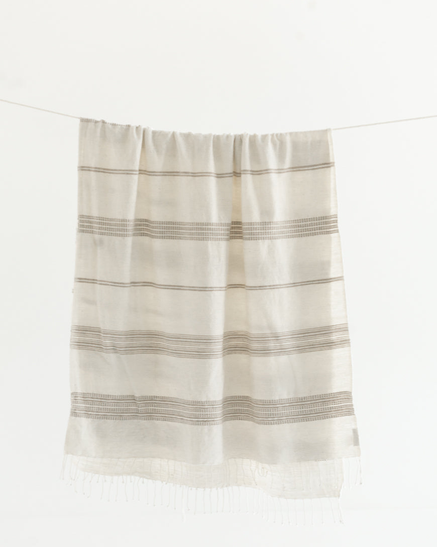 The Selah Hand-Woven Striped Cotton Throw