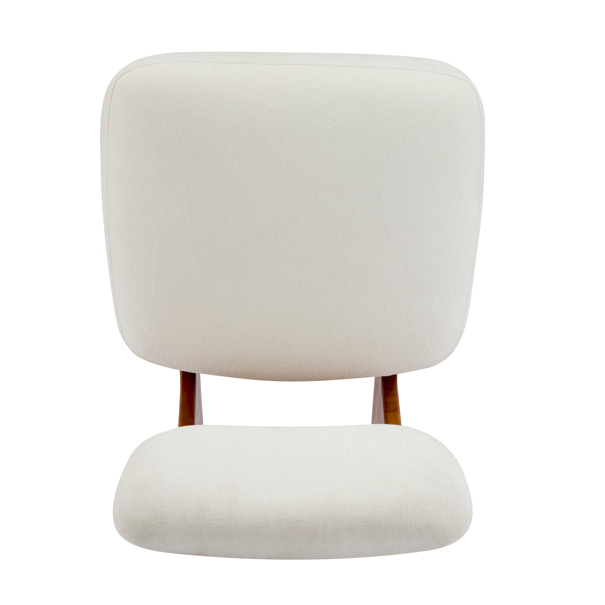 The Elodie Low Slipper Chairs, Set of 2, Cream Boucle and Natural Wood, view 4