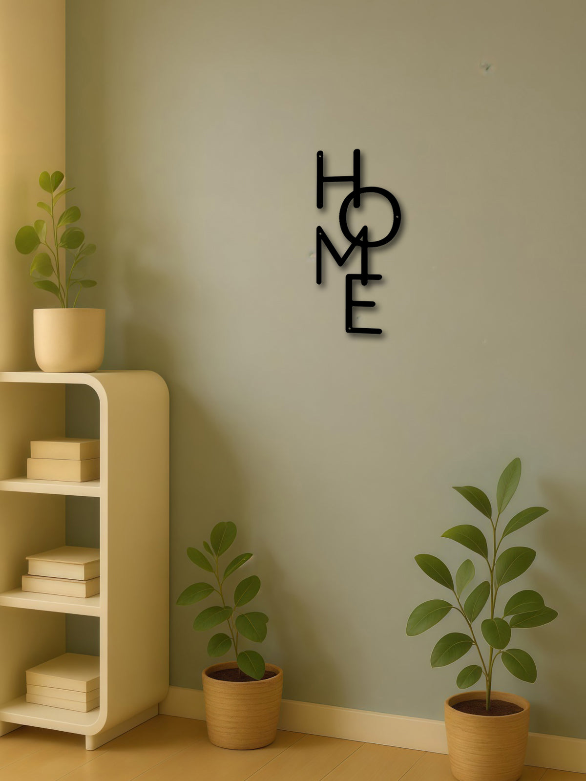 The Hearth Vertical HOME Metal Wall Word, Black, 11.8 in
