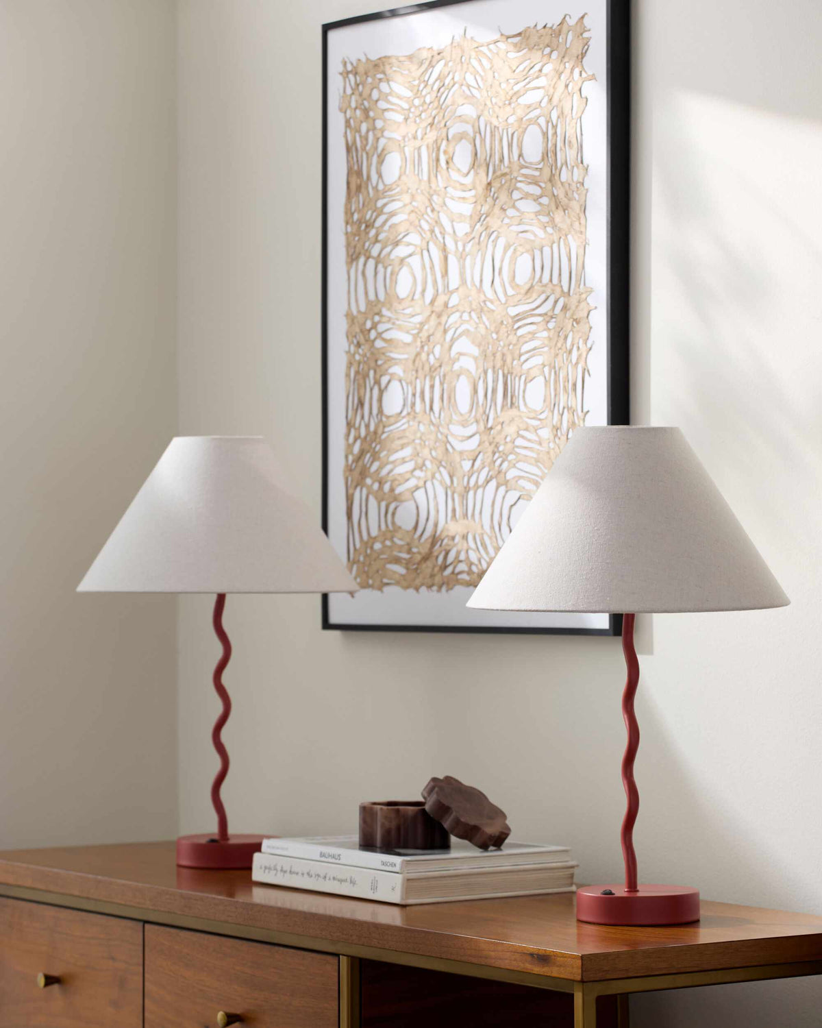 The Vernaison Sculpted Paper Wall Art, Natural and White, 28 x 22 in