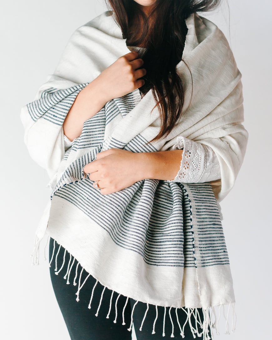 The Noa Hand-Woven Ribbed Cotton Throw