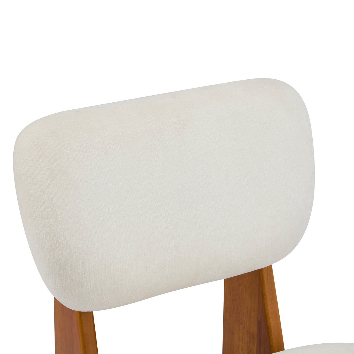 The Elodie Low Slipper Chairs, Set of 2, Cream Boucle and Natural Wood, view 3