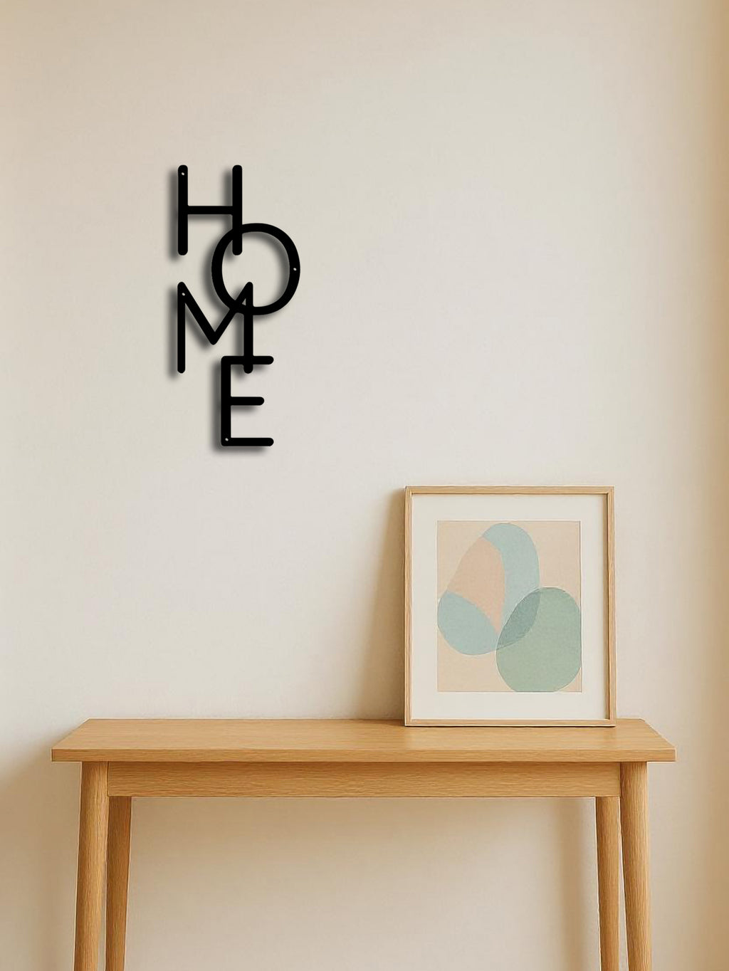 The Hearth Vertical HOME Metal Wall Word, Black, 11.8 in