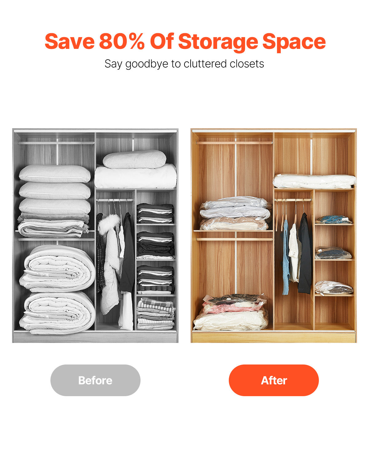 Cloud Compress Vacuum Storage Bags (20-Pack + Hand Pump)
