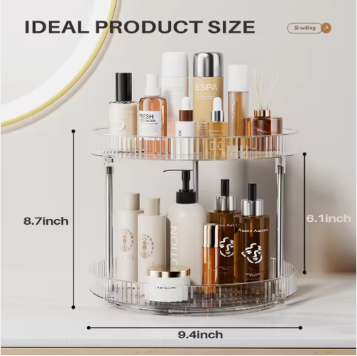Lazy Spin Two-Tier Turntable Organizer