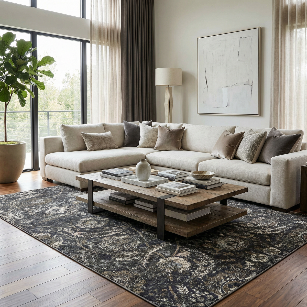 Georgiana Charcoal Area Rug-1
